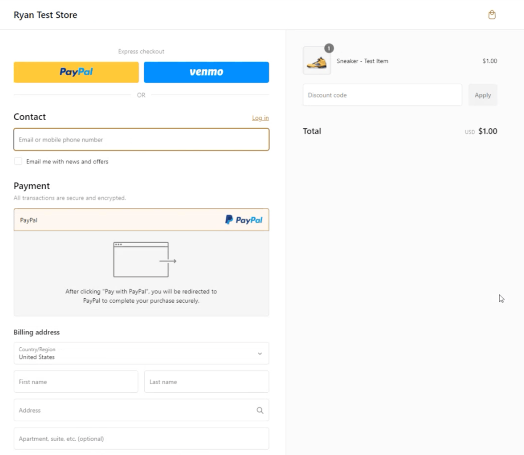 Checkout Experience