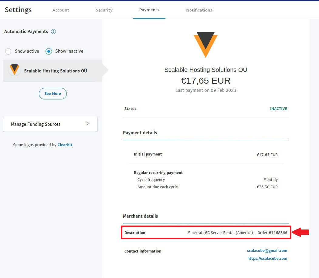 added PayPal tracking ID