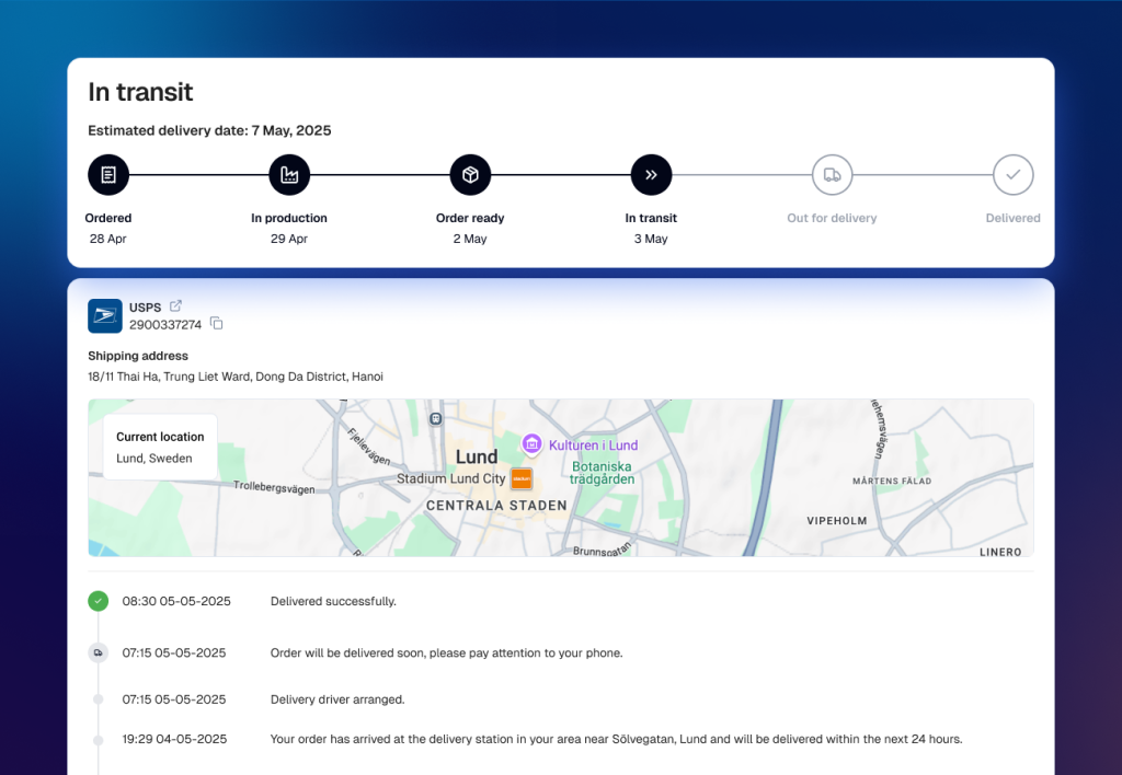 Synctrack Tracking Page