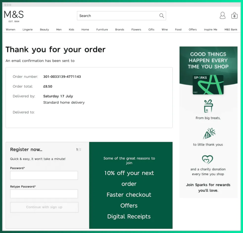 The Post Purchase Page